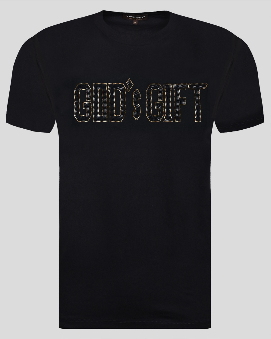 TRICOU NEGRU CU DESEN