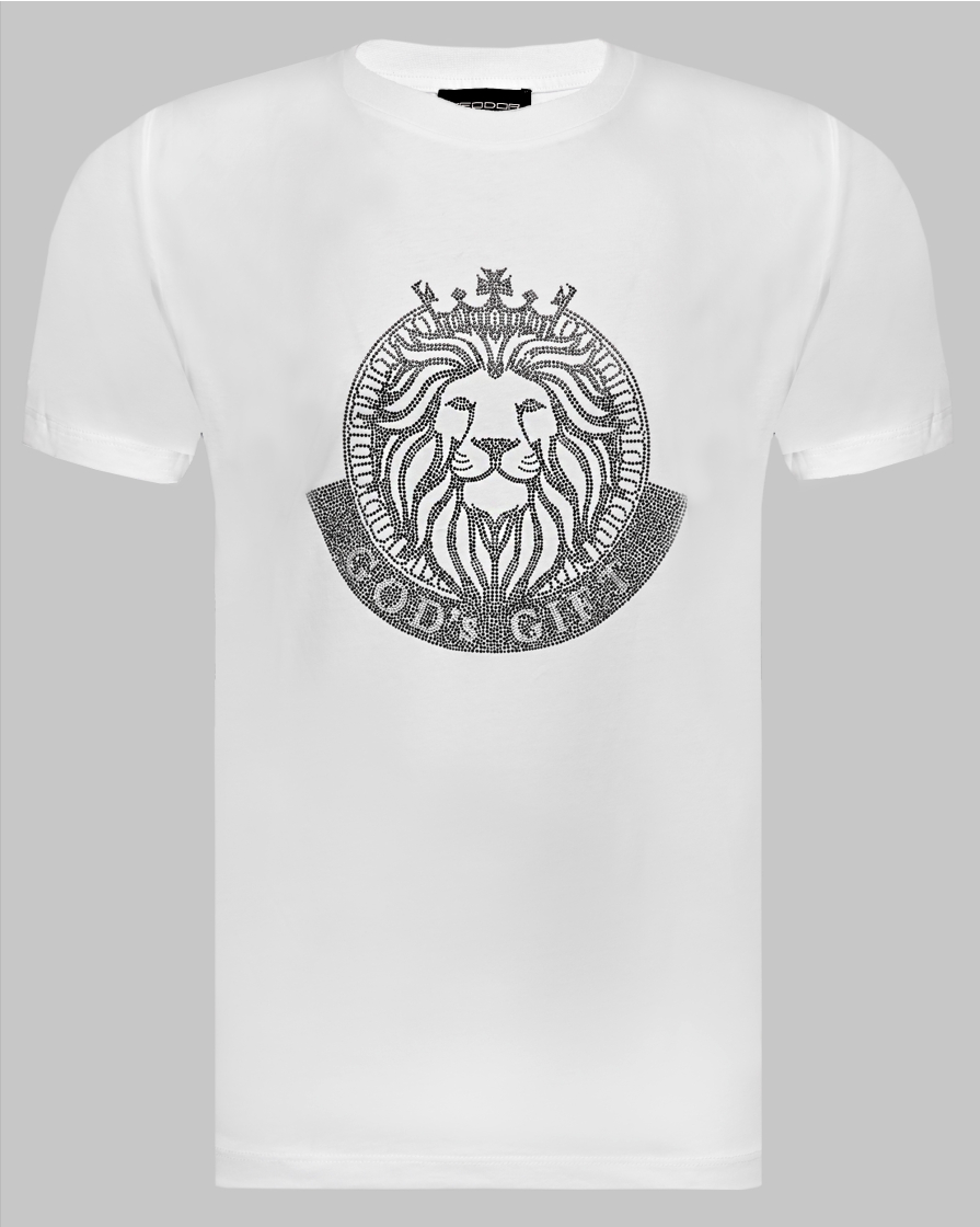 TRICOU ALB CU DESEN