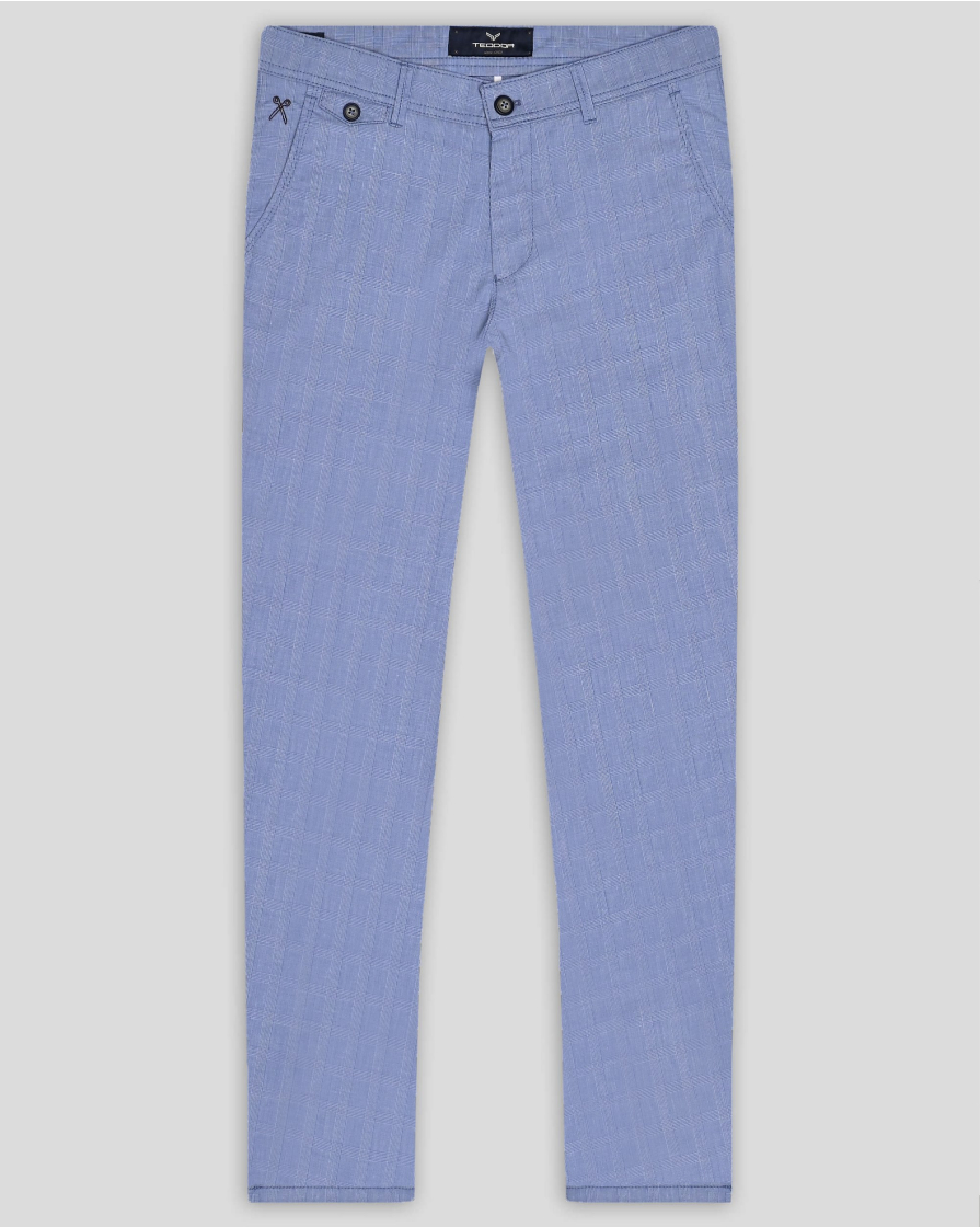 PANTALONI SLIM ALBASTRI
