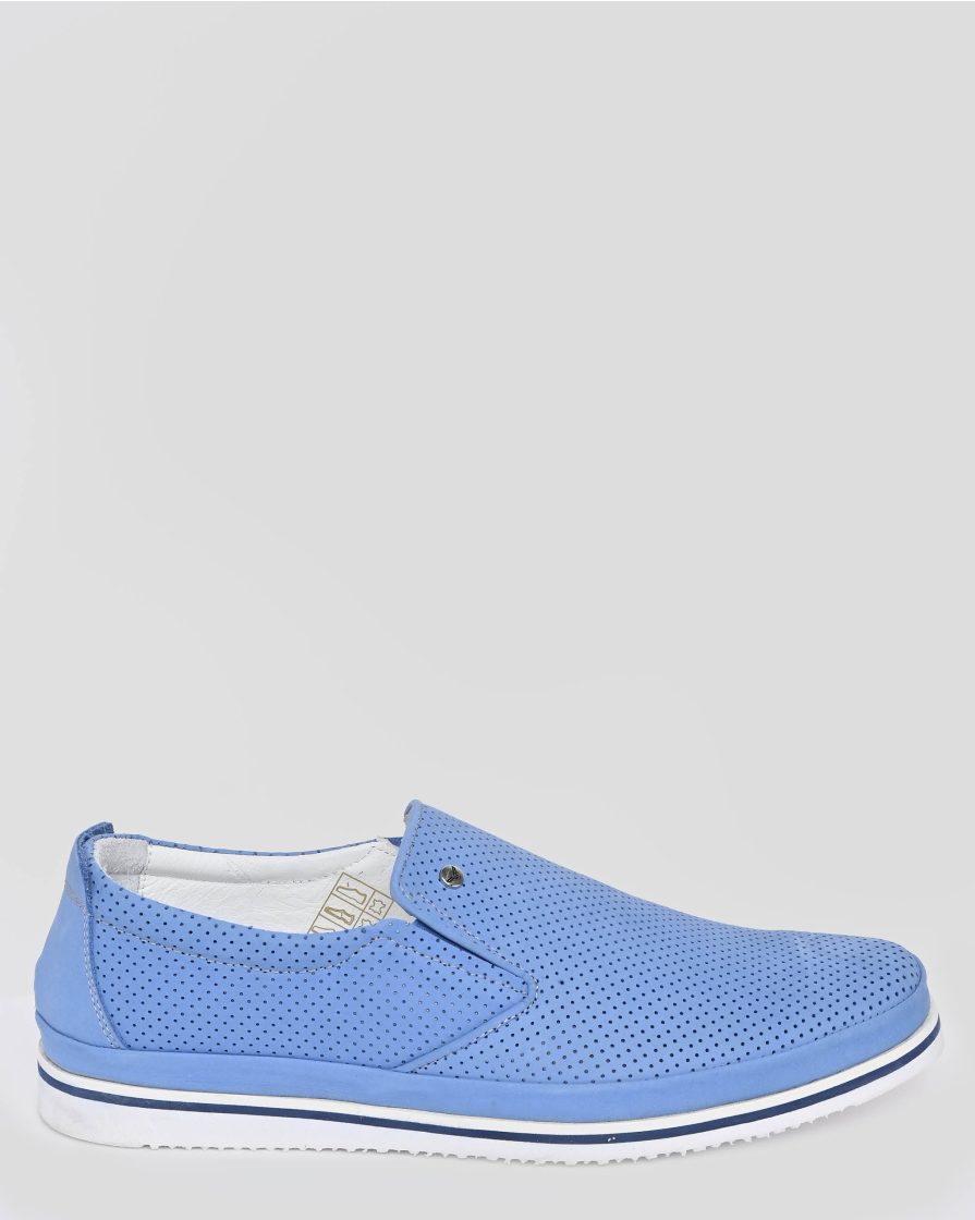 ESPADRILE BLEU PIELE NATURALA