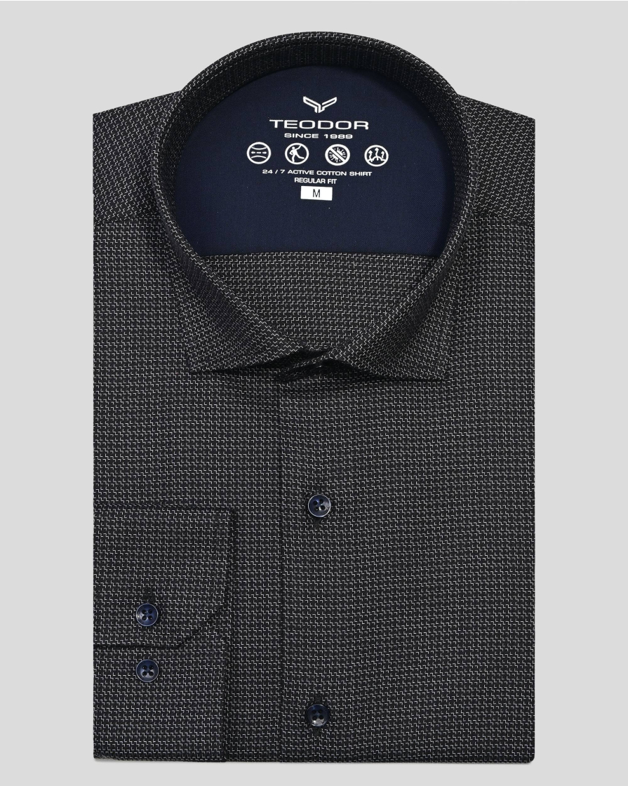 CAMASA NEAGRA PRINT GEOMETRIC