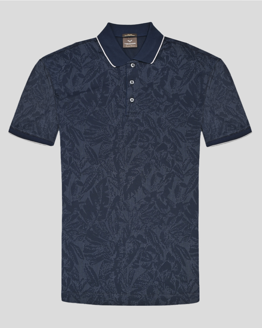 TRICOU POLO BLEUMARIN PRINT FLORAL