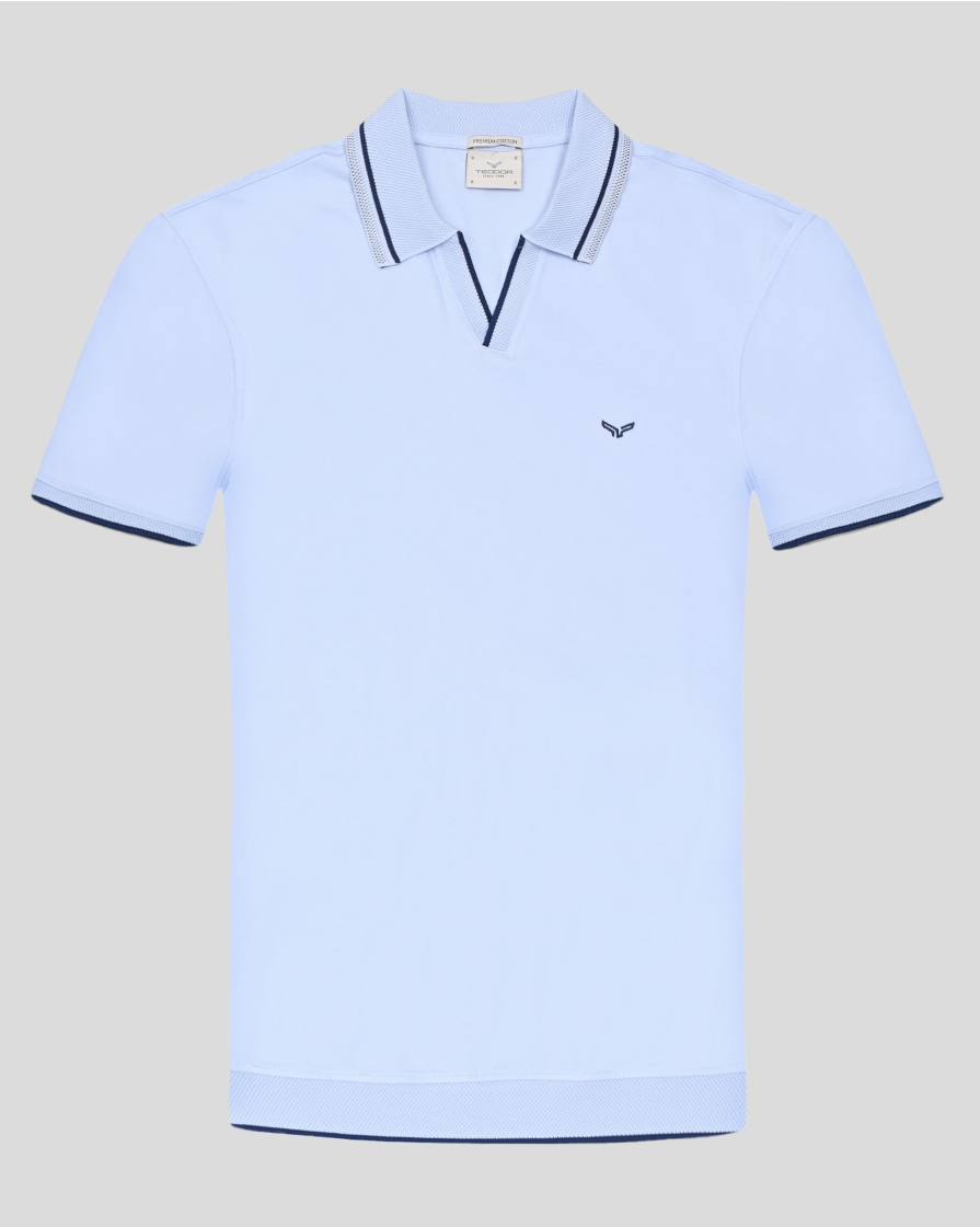 TRICOU BLEU GULER IN V