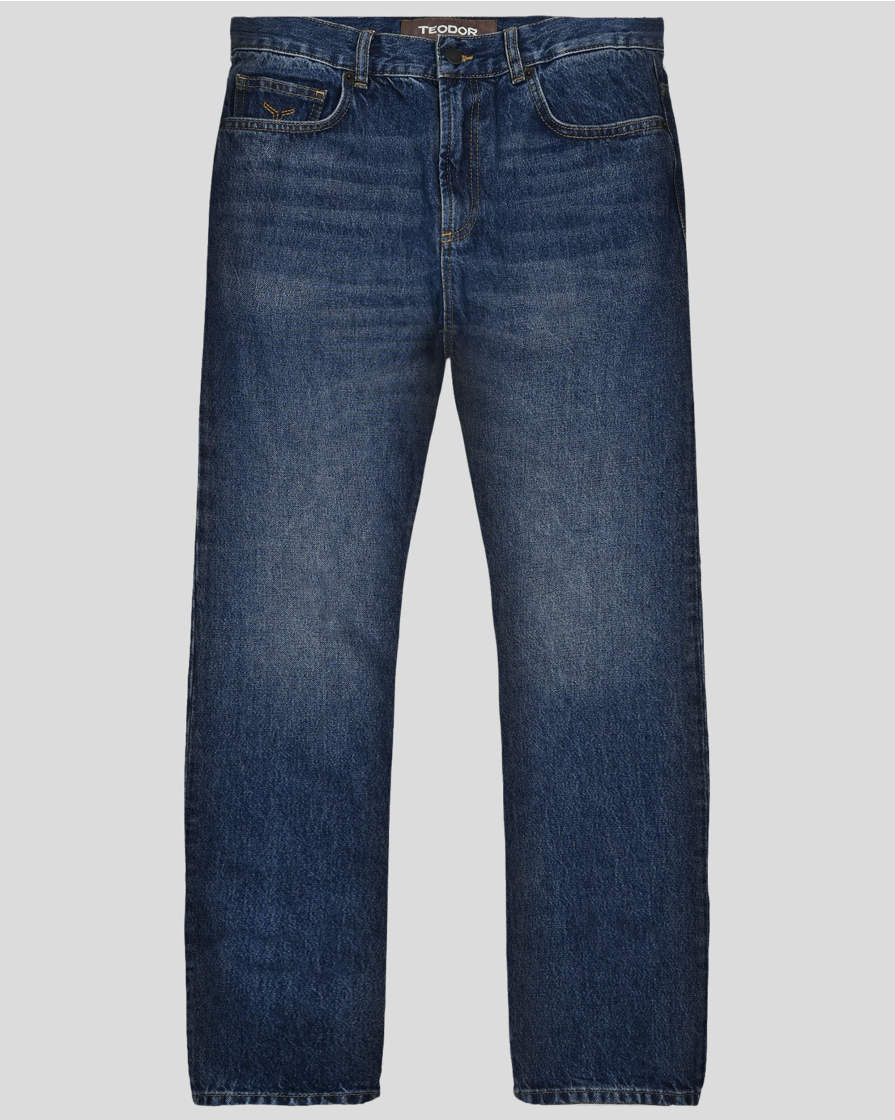 ТЪМНОСИНИ ДЪНКИ REGULAR RELAXED FIT ( УДОБЕН И СВОБОДЕН СИЛУЕТ ) 